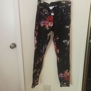 HUE floral jeggings L